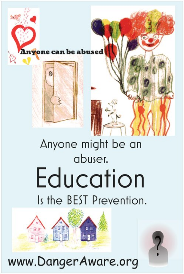 Poster stating Anyone can be abused, Anyone can be an abuser.