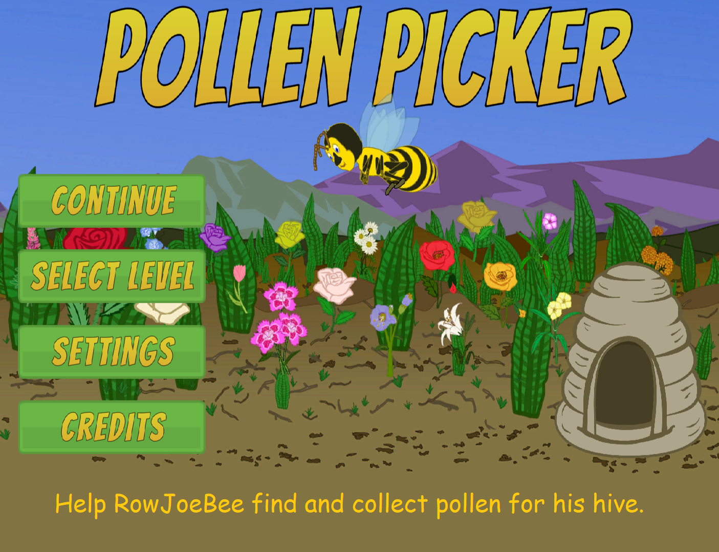 Screen Shot of our Pollen Picker game