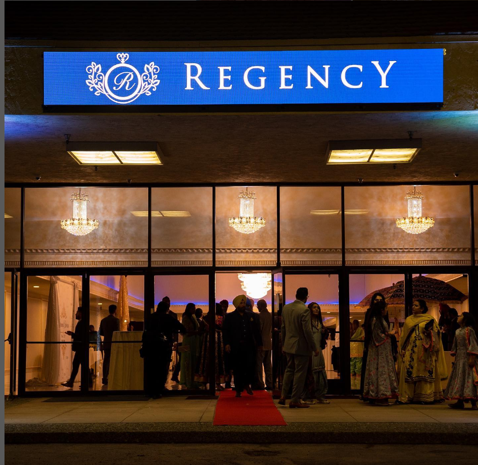 Front Entry to Regency Event Center in Fresno California