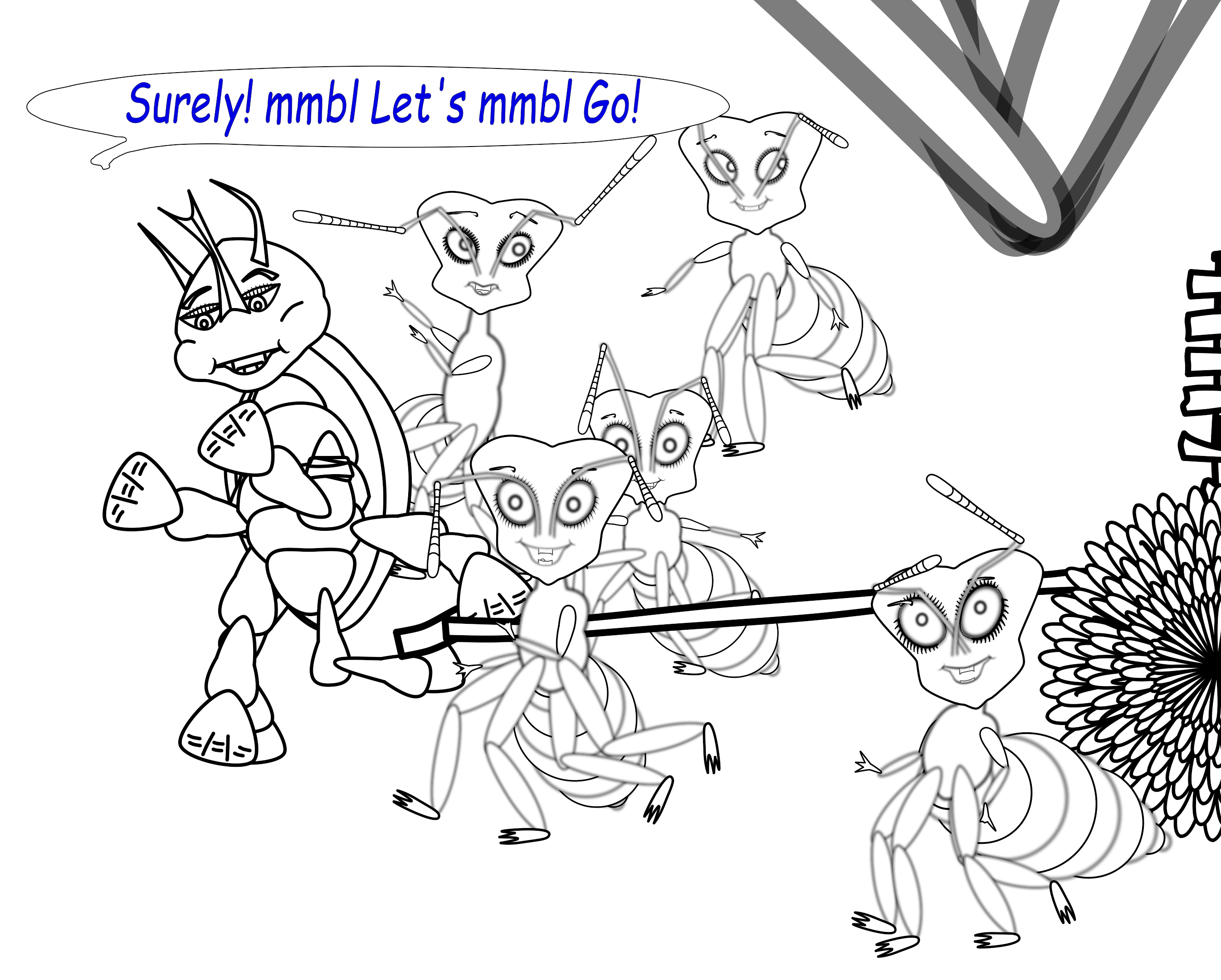 Downloadable Coloring Page of the Bugillagers